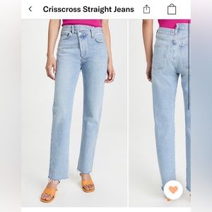 AGolde Crisscross Straight Jeans Size 24